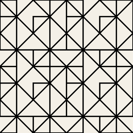 Abstract geometric triangle square pattern. A seamless vector background. Stylish graphic pattern. Black and white ornamentのイラスト素材