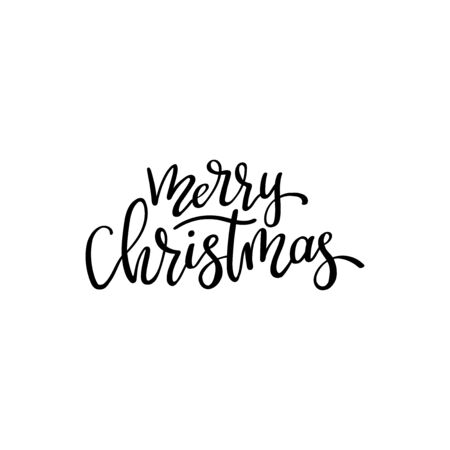 Merry Christmas vector text Calligraphic Lettering design card template. Creative typography for Holiday Greeting Gift Poster. Calligraphy Font style Banner.のイラスト素材