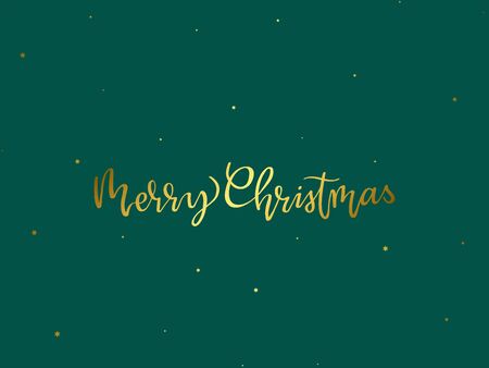 Merry Christmas vintage background with lettering and gold glitter elementsのイラスト素材