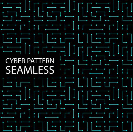 Seamless cyber pattern. Circuit board texture. Digital high tech style vector backgroundのイラスト素材