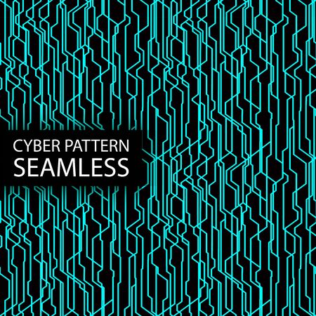 Seamless cyber pattern. Circuit board texture. Digital high tech style vector backgroundのイラスト素材