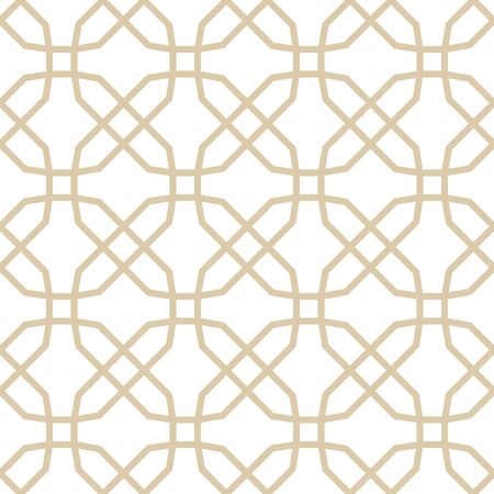 Seamless pattern in islamic style. Vector arabic gold ornament in white background.のイラスト素材