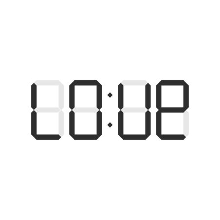 Time to find true love. Love o'clock illustration - love word on digital watchのイラスト素材