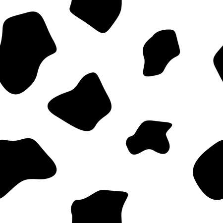 Abstract pattern. Cow black and white trendy backgroundのイラスト素材