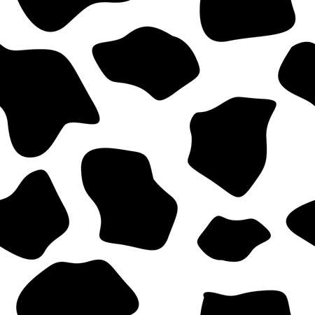 Abstract pattern. Cow black and white trendy backgroundのイラスト素材