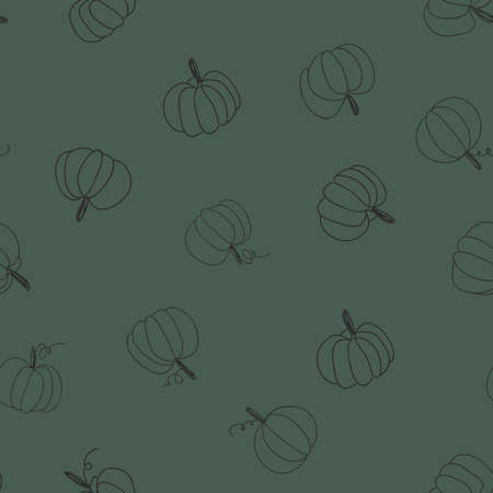 Seamless pattern with pumpkins. Beautiful background for Thanksgiving, halloween, autumn.のイラスト素材