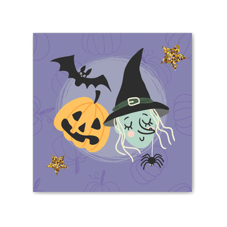 Happy halloween banner. Set of vector design elements.のイラスト素材