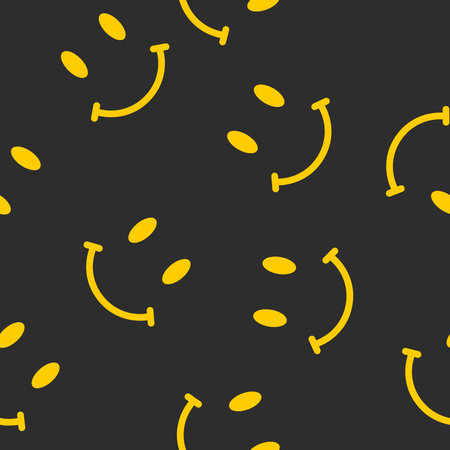 Vector seamless trendy funny pattern. Hippie indi happy texture.のイラスト素材