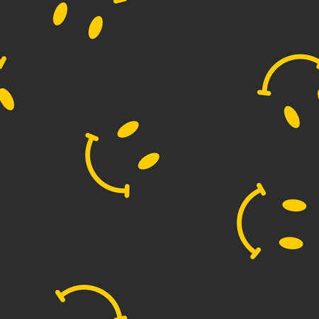 Vector seamless trendy funny pattern. Hippie indi happy texture.のイラスト素材