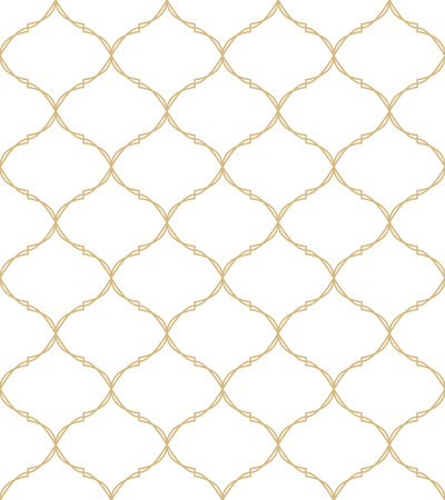 Abstract ornate geometric petals grid background. Seamless pattern. Vector.のイラスト素材