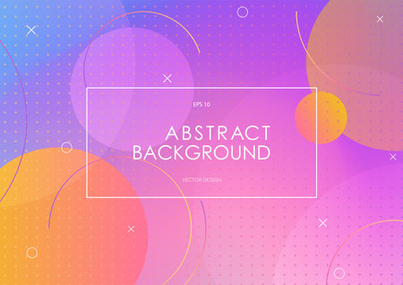 Creative geometric wallpaper. Trendy gradient shapes composition. Vector abstract background template.のイラスト素材