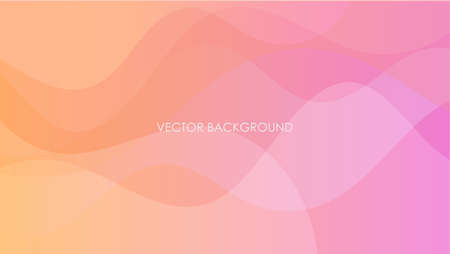 Abstract vector wave background. Futuristic minimalistic backdrop texture in pink and orange colors.のイラスト素材