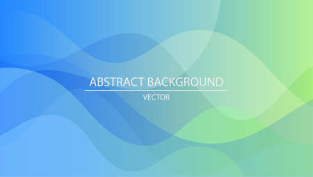 Abstract vector wave background. Futuristic minimalistic backdrop texture in green and blue colorsのイラスト素材