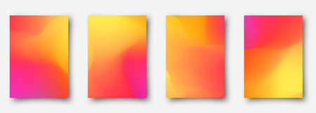 Modern abstract covers set. Cool gradient shapes composition.の写真素材