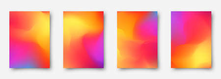 Abstract colorful gradient art illustration set. Contrast colors. Vector design layout for banners presentations, flyers, posters and invitations.の写真素材