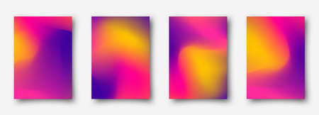 Abstract colorful gradient art illustration set. Contrast colors. Vector design layout for banners presentations, flyers, posters and invitations.の写真素材