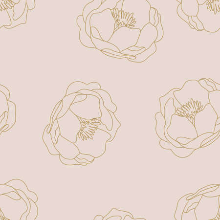 Seamless floral abstract delicate pattern. Vector texture in pastel colorsのイラスト素材