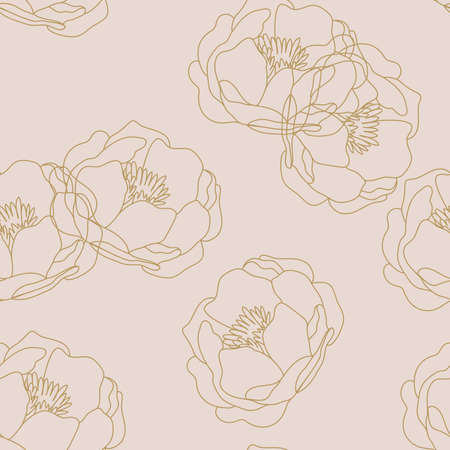 Seamless floral abstract delicate pattern. Vector texture in pastel colorsのイラスト素材