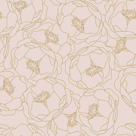 Seamless floral abstract delicate pattern. Vector texture in pastel colorsのイラスト素材