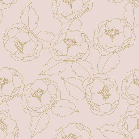 Seamless floral abstract delicate pattern. Vector texture in pastel colorsのイラスト素材