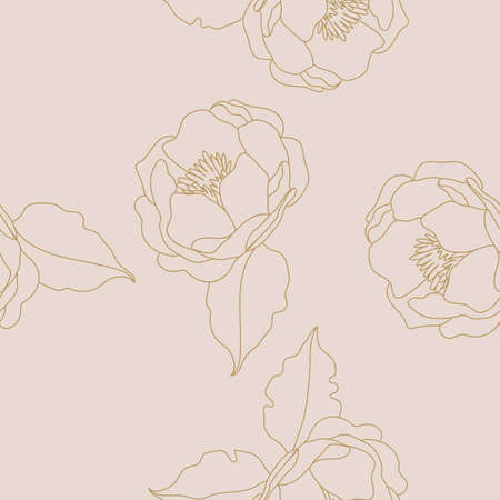 Seamless floral abstract delicate pattern. Vector texture in pastel colorsのイラスト素材