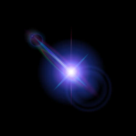 Realistic vector transparent Lens Flares and Lighting Effectのイラスト素材
