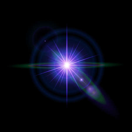 Realistic vector transparent Lens Flares and Lighting Effectの写真素材