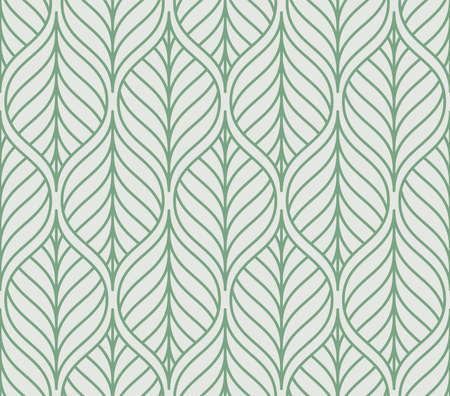 Seamless pattern. Graphic ornament. Floral stylish background. Vector repeating texture with stylized leavesのイラスト素材