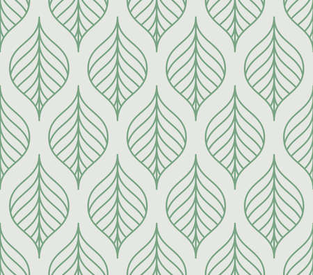 Seamless pattern. Graphic ornament. Floral stylish background. Vector repeating texture with stylized leavesのイラスト素材