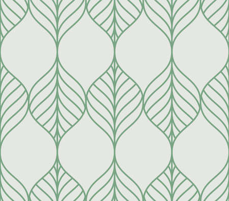 Seamless pattern. Graphic ornament. Floral stylish background. Vector repeating texture with stylized leavesのイラスト素材