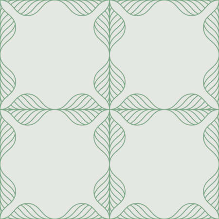 Seamless pattern. Graphic ornament. Floral stylish background. Vector repeating texture with stylized leavesのイラスト素材