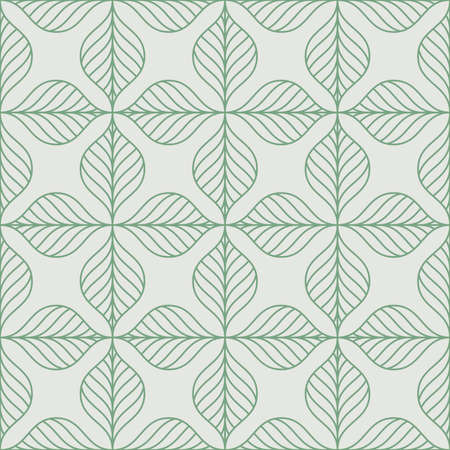 Seamless pattern. Graphic ornament. Floral stylish background. Vector repeating texture with stylized leavesのイラスト素材