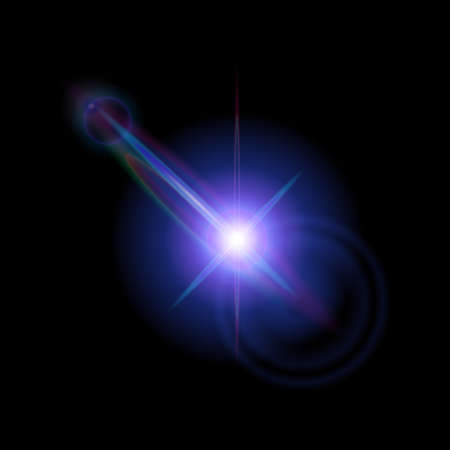 Realistic vector transparent Lens Flares and Lighting Effectのイラスト素材