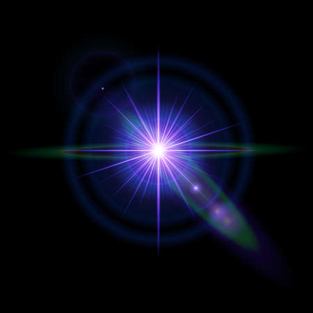 Realistic vector transparent Lens Flares and Lighting Effectの写真素材