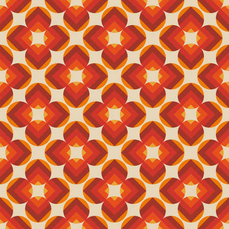 70's retro pattern in floral style. Trendy vector illustrationのイラスト素材