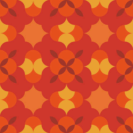 Vector seamless colorful pattern in retro style. 70s colorful backgroundのイラスト素材