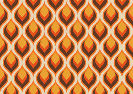 Retro seamless pattern. Trendy colors and textureのイラスト素材
