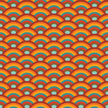 Retro seamless pattern - colorful nostalgic background designのイラスト素材