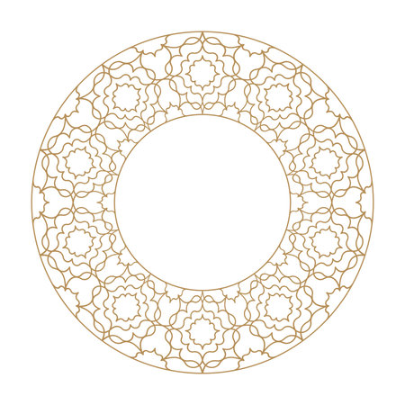 Vector frame in classic arabic style. Ornamental elementのイラスト素材