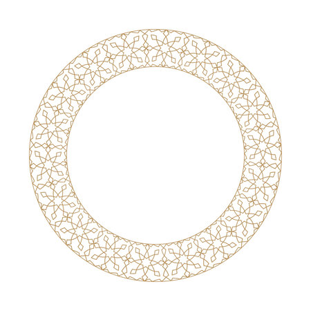 Vector frame in classic arabic style. Ornamental elementのイラスト素材