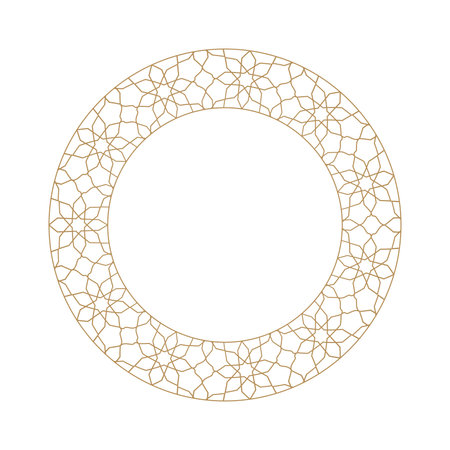 Vector frame in classic arabic style. Ornamental elementのイラスト素材
