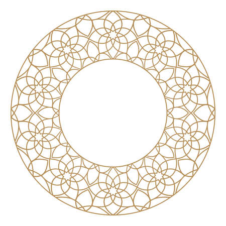Vector frame in classic arabic style. Ornamental elementのイラスト素材