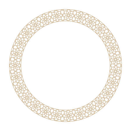 Vector frame in classic arabic style. Ornamental elementのイラスト素材