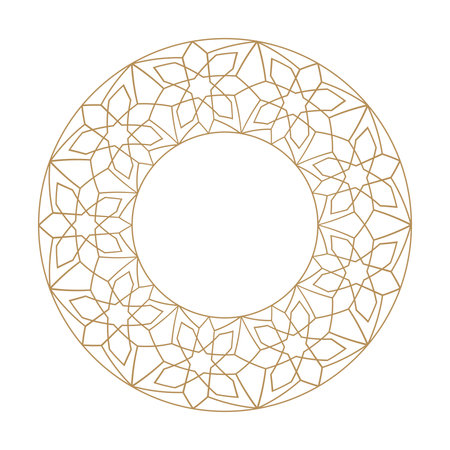 Vector frame in classic arabic style. Ornamental elementのイラスト素材