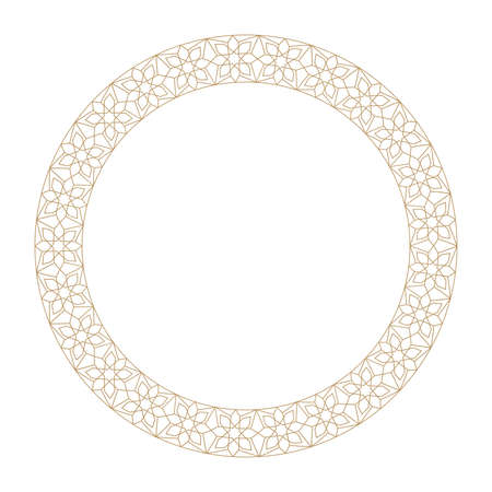 Vector frame in classic arabic style. Ornamental elementのイラスト素材