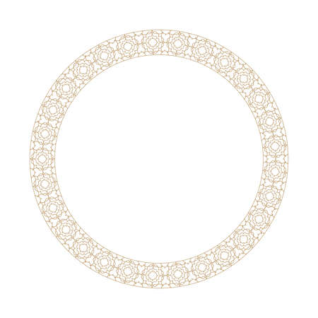 Vector frame in classic arabic style. Ornamental elementのイラスト素材