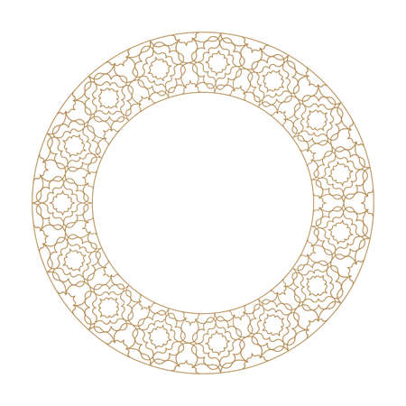 Vector frame in classic arabic style. Ornamental elementのイラスト素材