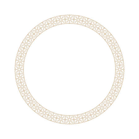 Vector frame in classic arabic style. Ornamental elementのイラスト素材