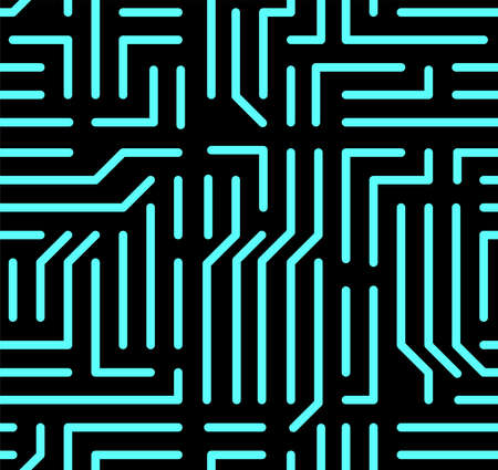 Technology background with micro circuit board. Seamless high tech pattern. IT texture. Stock vector illustration.のイラスト素材
