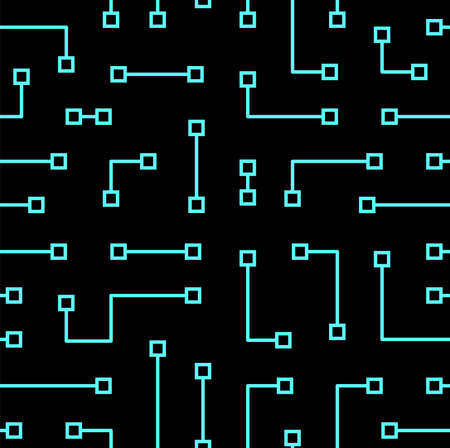 Technology background with micro circuit board. Seamless high tech pattern. IT texture. Stock vector illustration.のイラスト素材